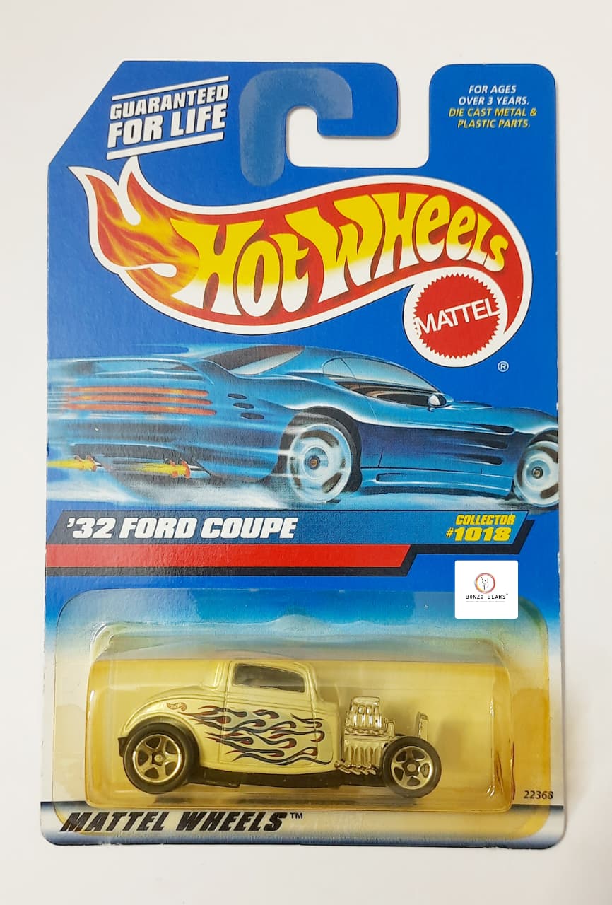 '32 Ford Coupe - White Art (1998 Released) - Hot Wheels | Bonzo Bears PB45, CB4