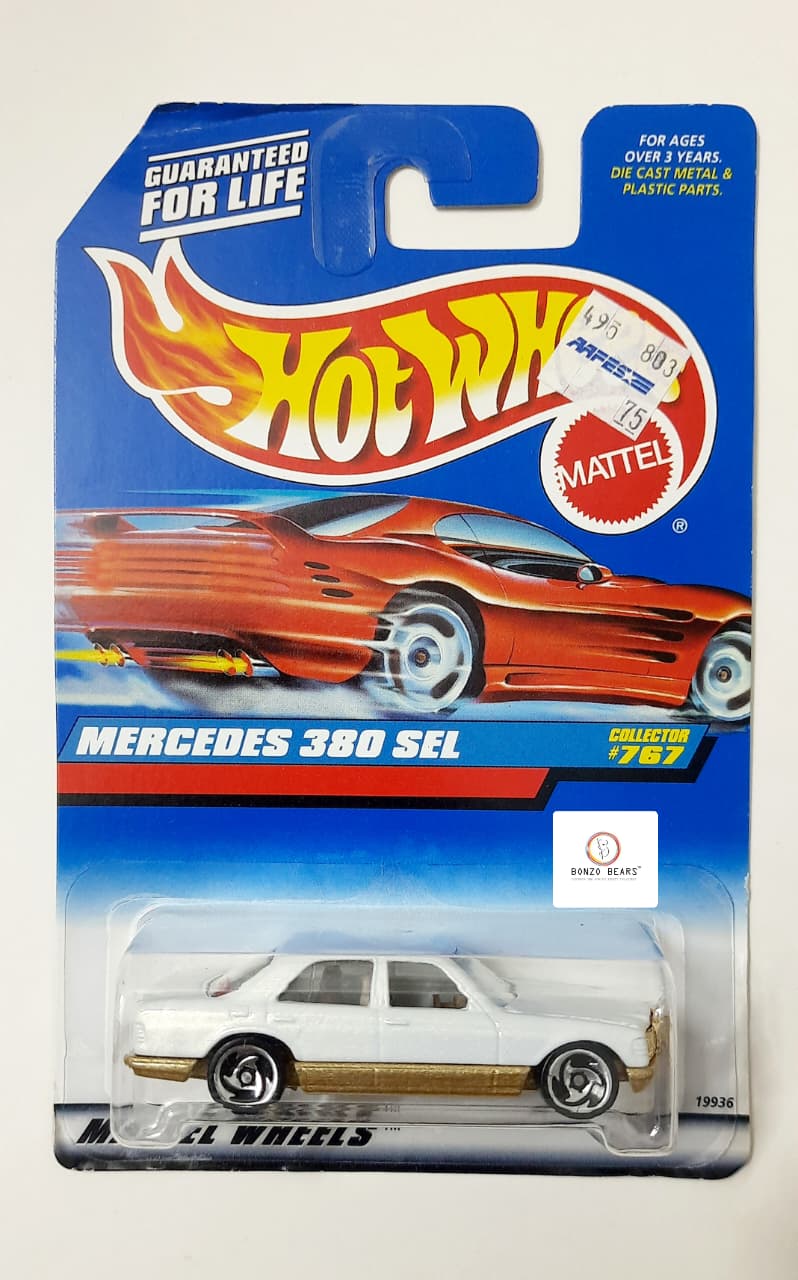 Mercedes 380 SEL (1998 Released) Dual tone (Gold & White) - Hot Wheels | Bonzo Bears CB4