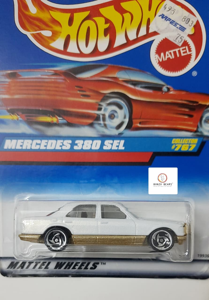Mercedes 380 SEL (1998 Released) Dual tone (Gold & White) - Hot Wheels | Bonzo Bears CB4