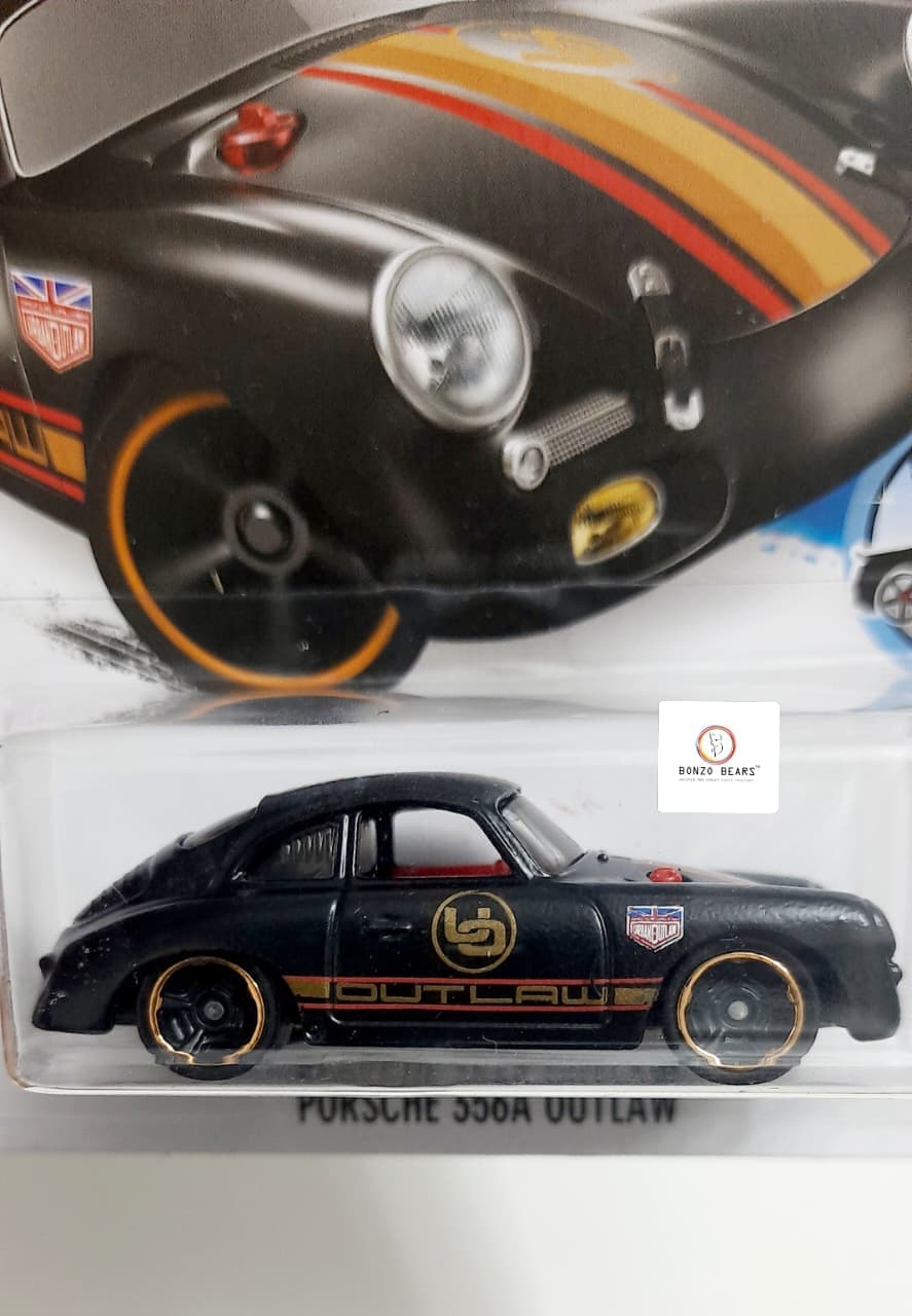 Porsche 356A Outlaw (Black)  10/10 Card - Hot Wheels - 2016 Release | Bonzo Bears PB15