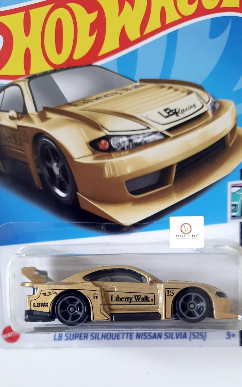 Gold LB Super Silhouette Nissan Silvia S15 (2021 Released) - Hot Wheels | Bonzo Bears PB16