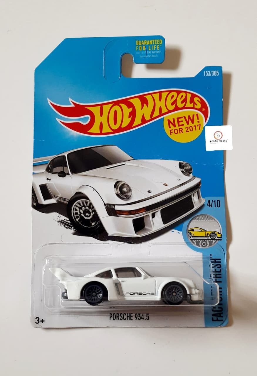 Porsche 934.5 (White)- Hot Wheels (2017 Release) | Bonzo Bears PB53