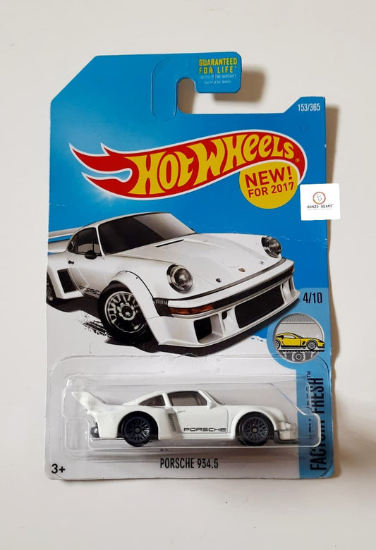 Porsche 934.5 (White)- Hot Wheels (2017 Release) | Bonzo Bears PB53