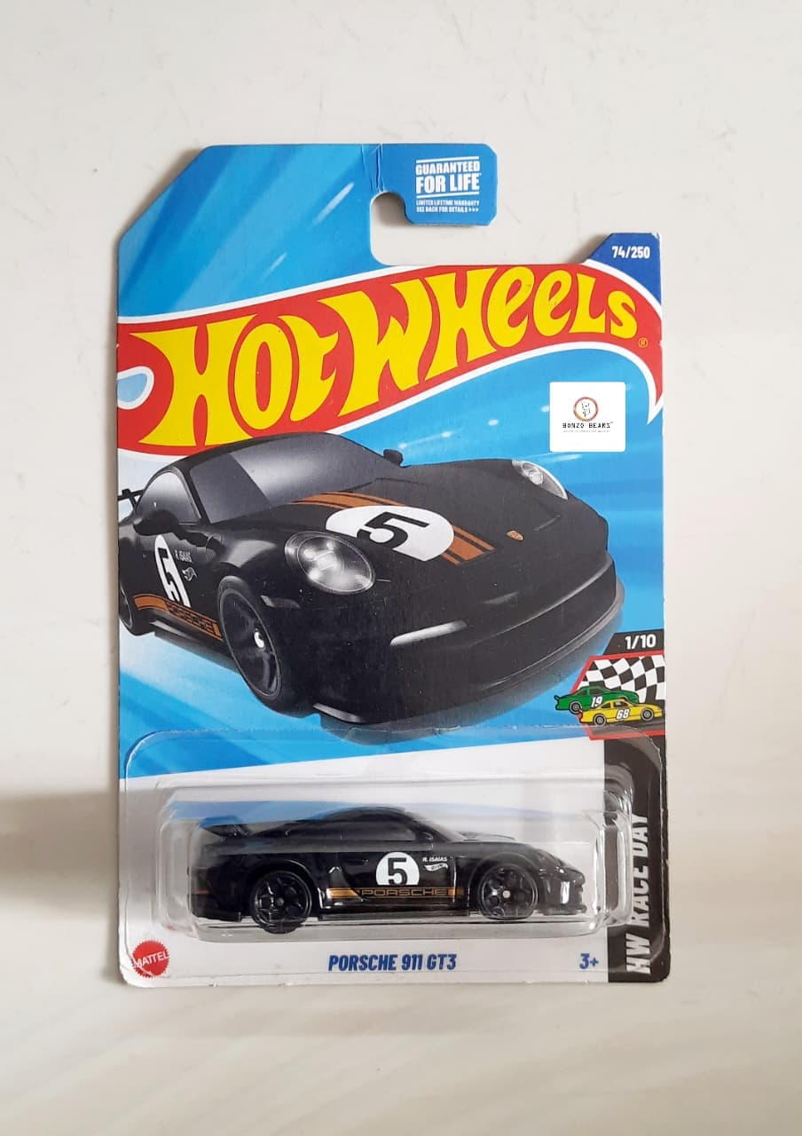 IMP Porsche 911 GT3 – Hot Wheels (Black) No. 5 | Bonzo Bears PB15
