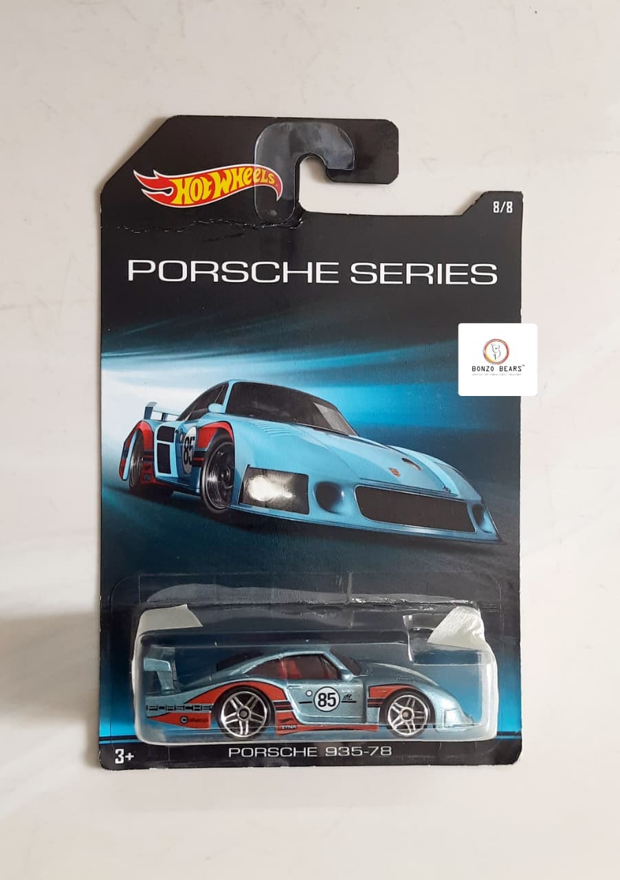Porsche Series - Porsche 935-78 - Hot Wheels ART CARD (METALLIC BLUE) - Crippled Card PB27