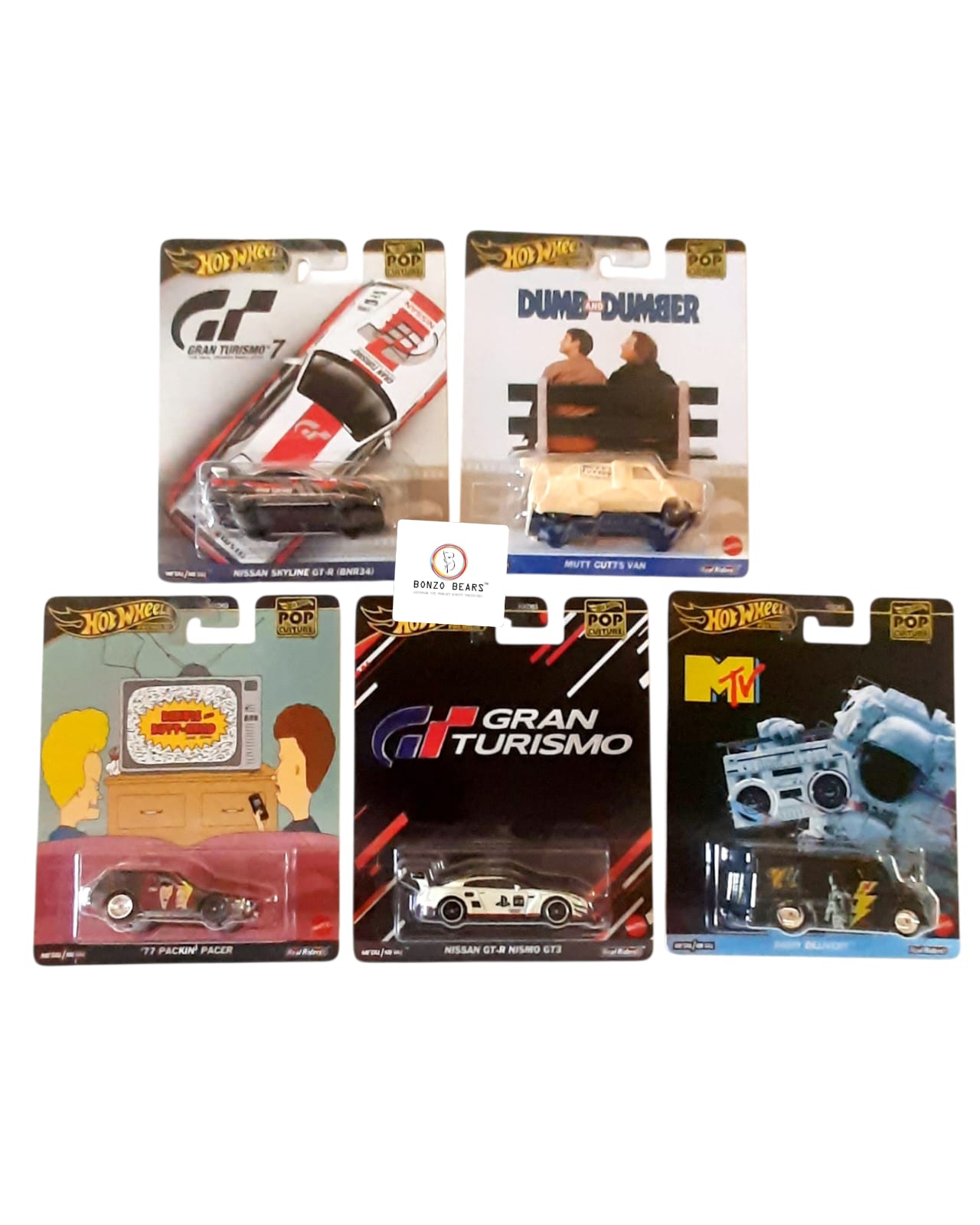 Hot Wheels Premium Pop-Culture Set of 5  (Includes Shipping) - 2024 release