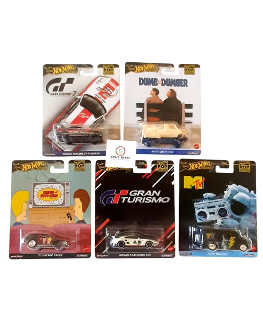 Hot Wheels Premium Pop-Culture Set of 5  (Includes Shipping) - 2024 release