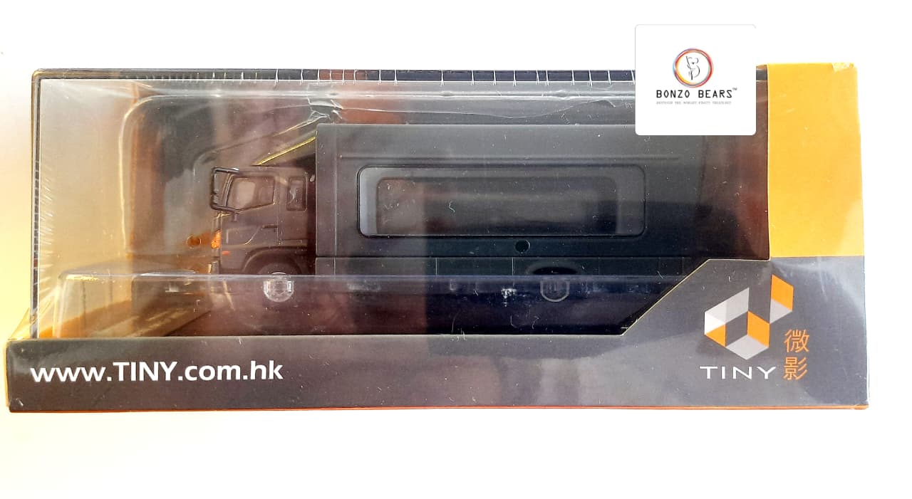 HINO500 Covered Vehicle Transporter (Grey) 1:64 (only Heavy diecast Truck) | Bonzo Bears