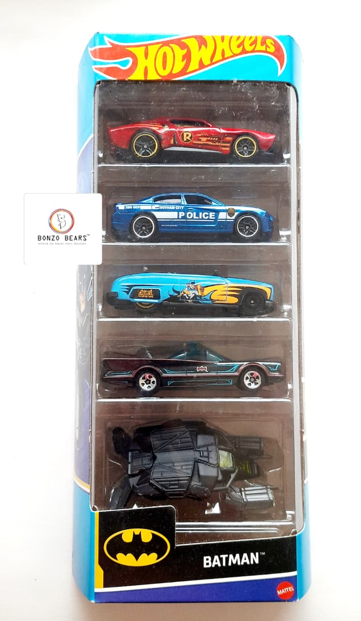 Hot Wheels Batman 5-Pack, Set of 5 Batman-Themed Toy Cars in 1:64 Scale | Bonzo Bears