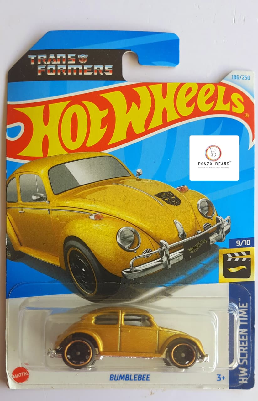 Gold Bumblebee - Hot Wheels Import card| Bonzo Bears