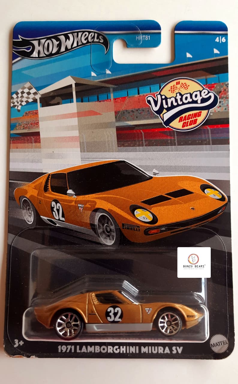 Vintage Racing Club - 1971 Lamborghini Miura SV - Hot Wheels | Bonzo Bears