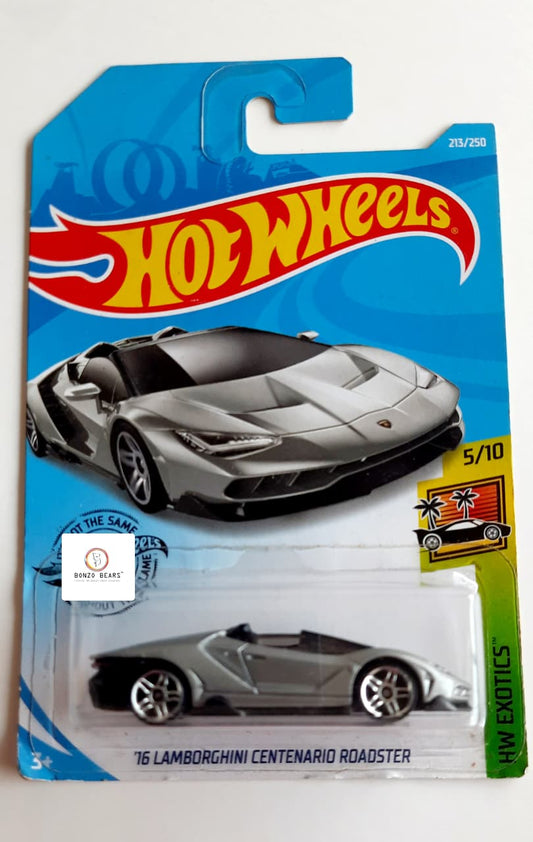 '16 Lamborghini Centenario Roadster(Grey metalic) - Hot Wheels 2019 Release | Bonzo Bears