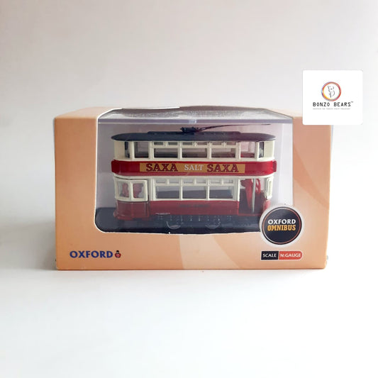 Tram London Transport "Saxa Salt" - Oxford NTR001 (N Gauge 1/148 Scale) | Bonzo Bears