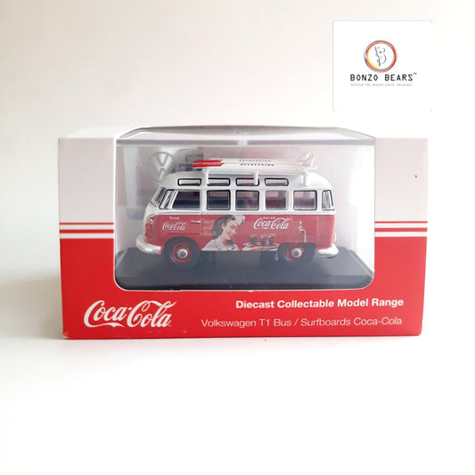 Oxford Diecast - Volkswagen T1 Bus with surfboards (Coca-Cola) 1:76 | Bonzo Bears