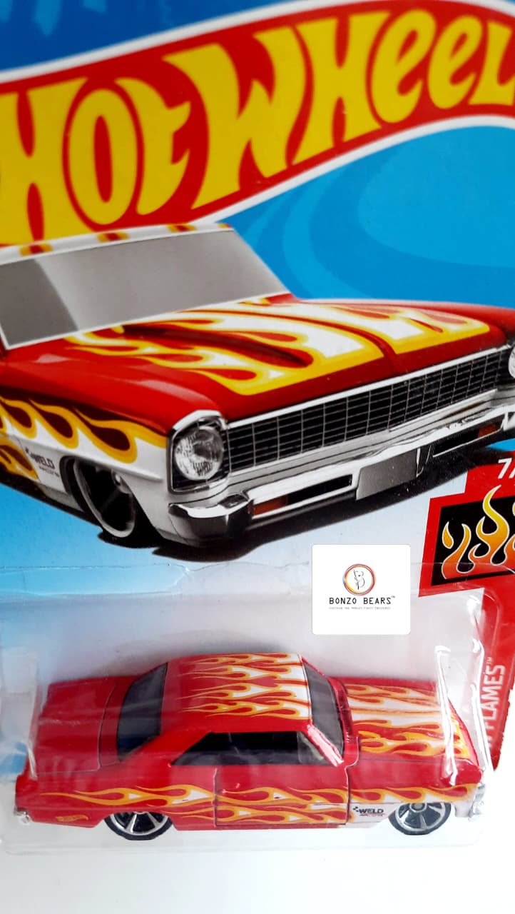 '66 Chevy Nova  Flame Art - Hot Wheels | Bonzo Bears ML1