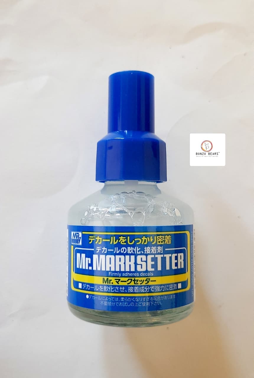 40ml bottle of Mr. Hobby Mr. Mark Setter Decal Adhesive for Water-Slide Decals | Bonzo Bears