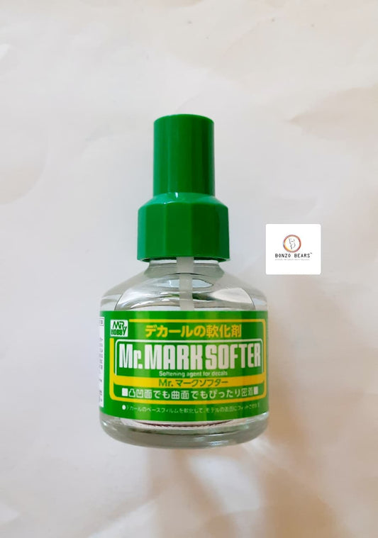 40ml bottle of Mr. Hobby Mr. Mark Softer Softening for Water-Slide Decals | Bonzo Bears