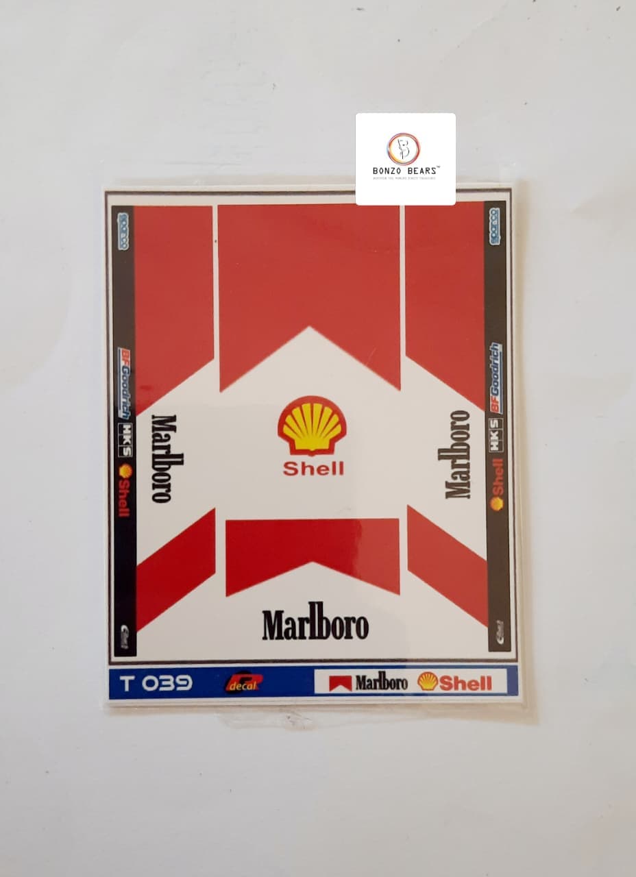 High Quality imported Marlboro and Shell - Waterslide Decals for 1/64 Cars| Bonzo Bears
