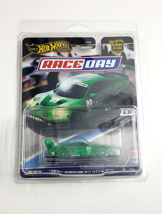 Mint "Rexy" Porsche 911 GT3 R (992) with Protector Case - Hot Wheels Car Culture Race Day - P1