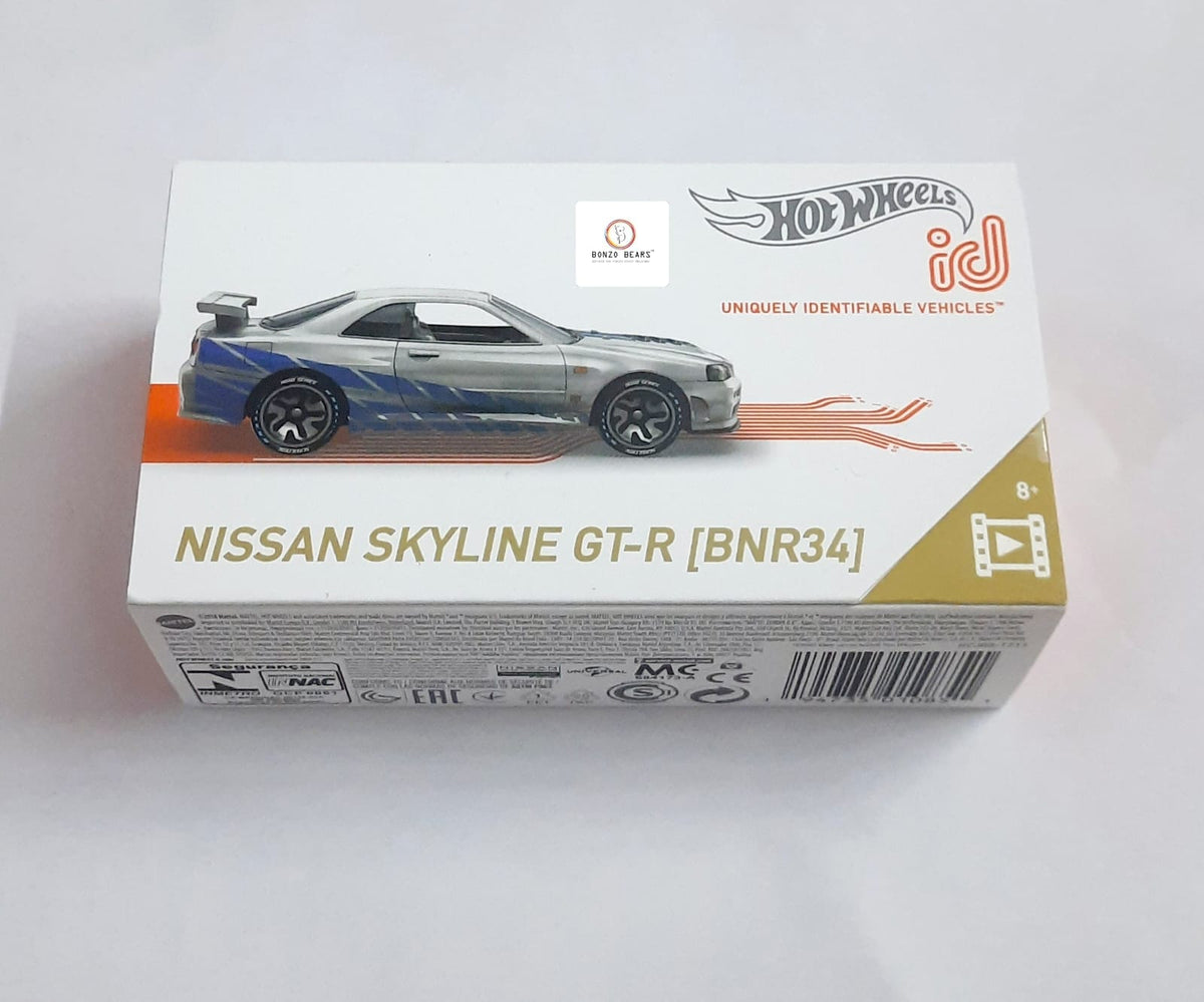 ID Cars Nissan Skyline GT-R BNR34 Silver Model - Hot Wheels | Bonzo Bears