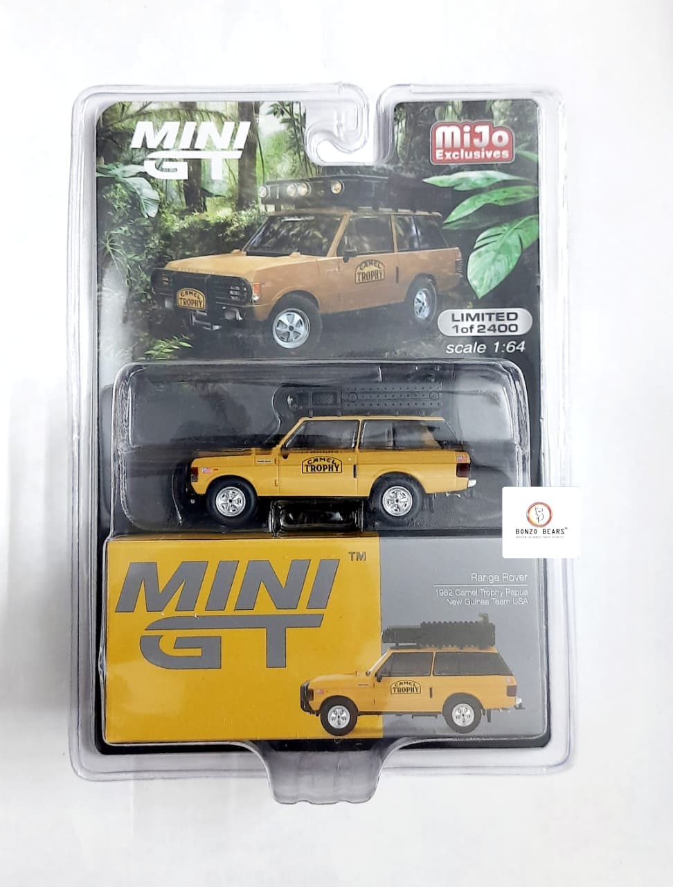 Limited Edition 1 of 2400 MiJo Exclusive - Range Rover 1982 Camel Trophy Papua New Guinea Team USA - MINI GT