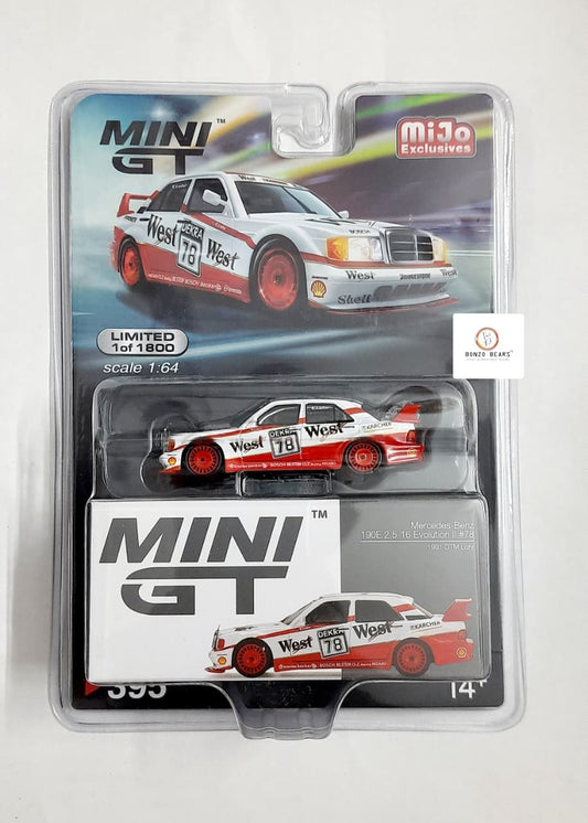 Limited Edition (1 of 2400 )MiJo Exclusive - Mercedes-Benz 190E 2.5-16 Evolution II - Mini GT