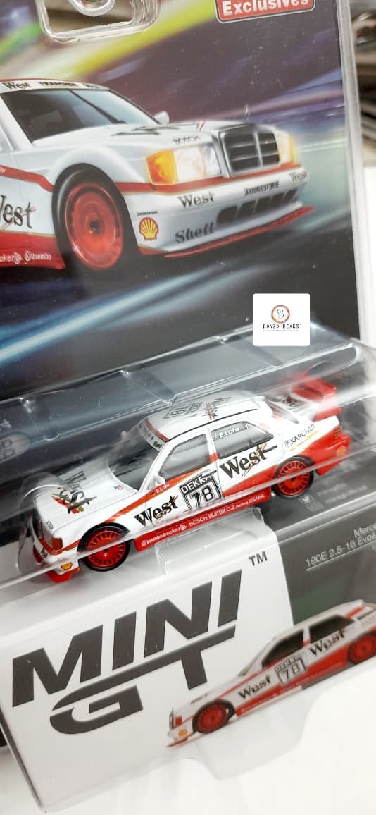 Limited Edition (1 of 2400 )MiJo Exclusive - Mercedes-Benz 190E 2.5-16 Evolution II - Mini GT