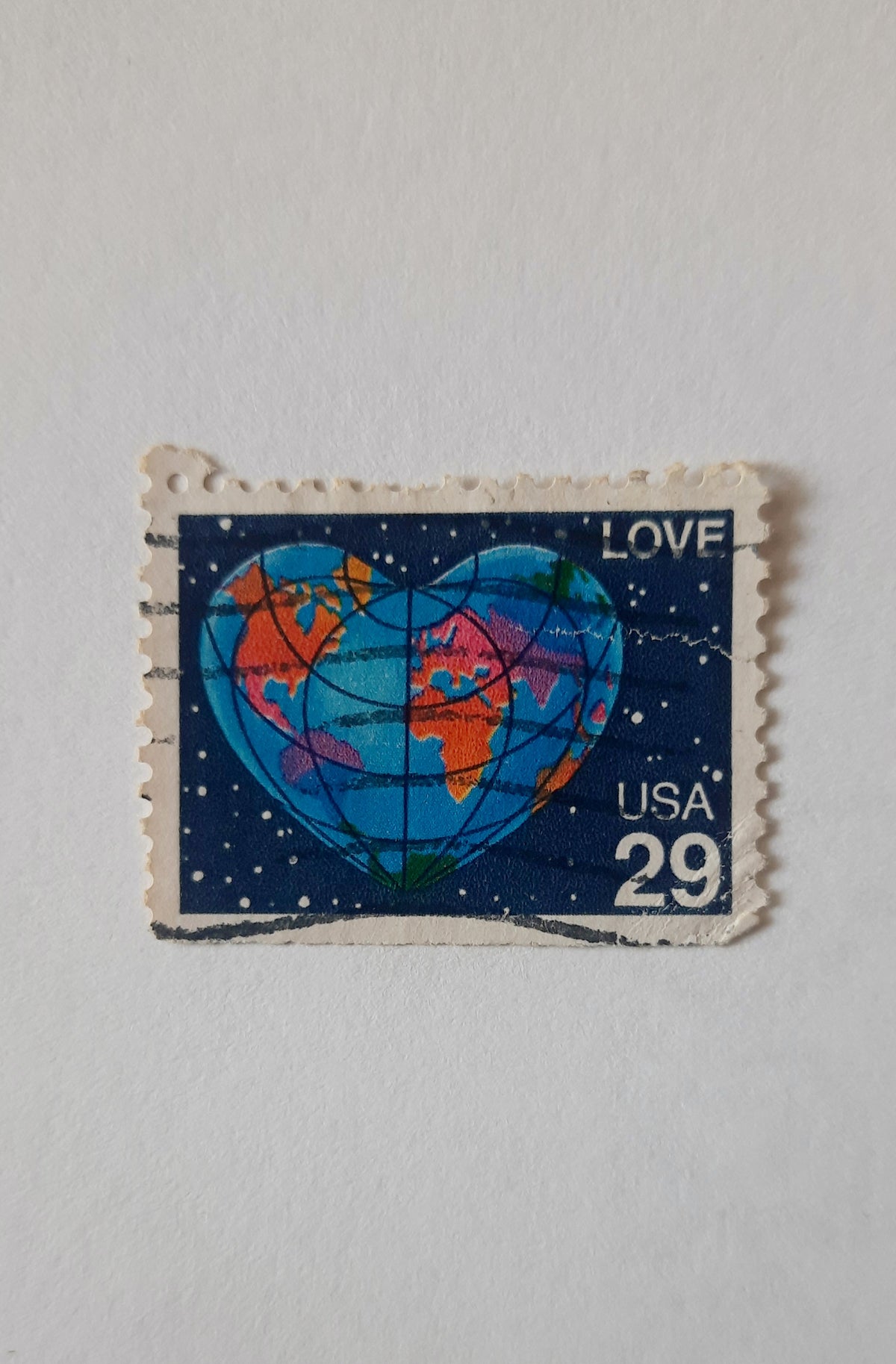 1991 "Love-Earth in Shape of Heart" 29 CENT 1991 - USA Stamp SB1