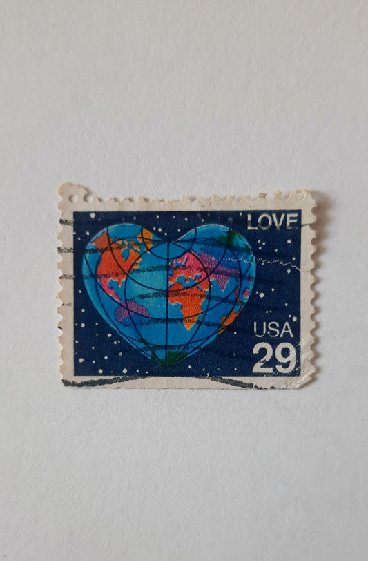 1991 "Love-Earth in Shape of Heart" 29 CENT 1991 - USA Stamp SB1